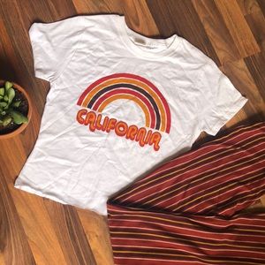 Cropped California tee